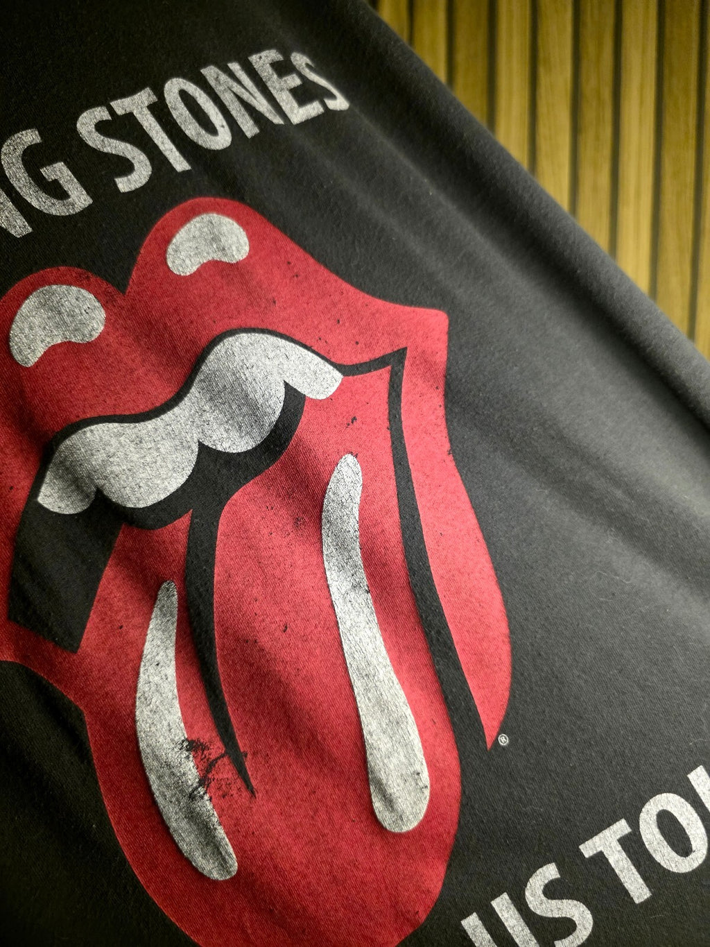 The Rolling Stones 1975 US Tour Graphic T-Shirt Black Large