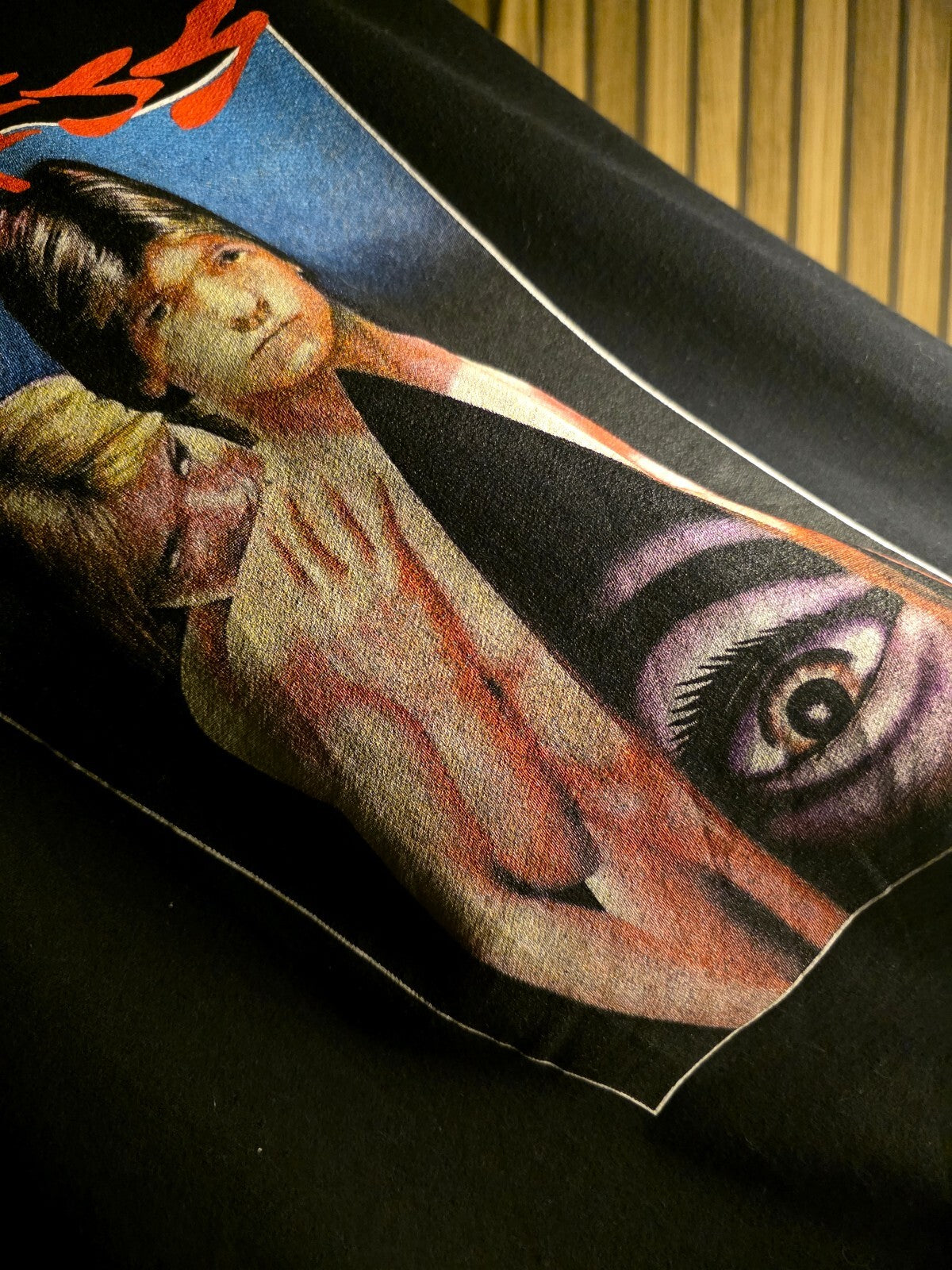 Eyedress Black Graphic Sweatshirt Eye Design Small