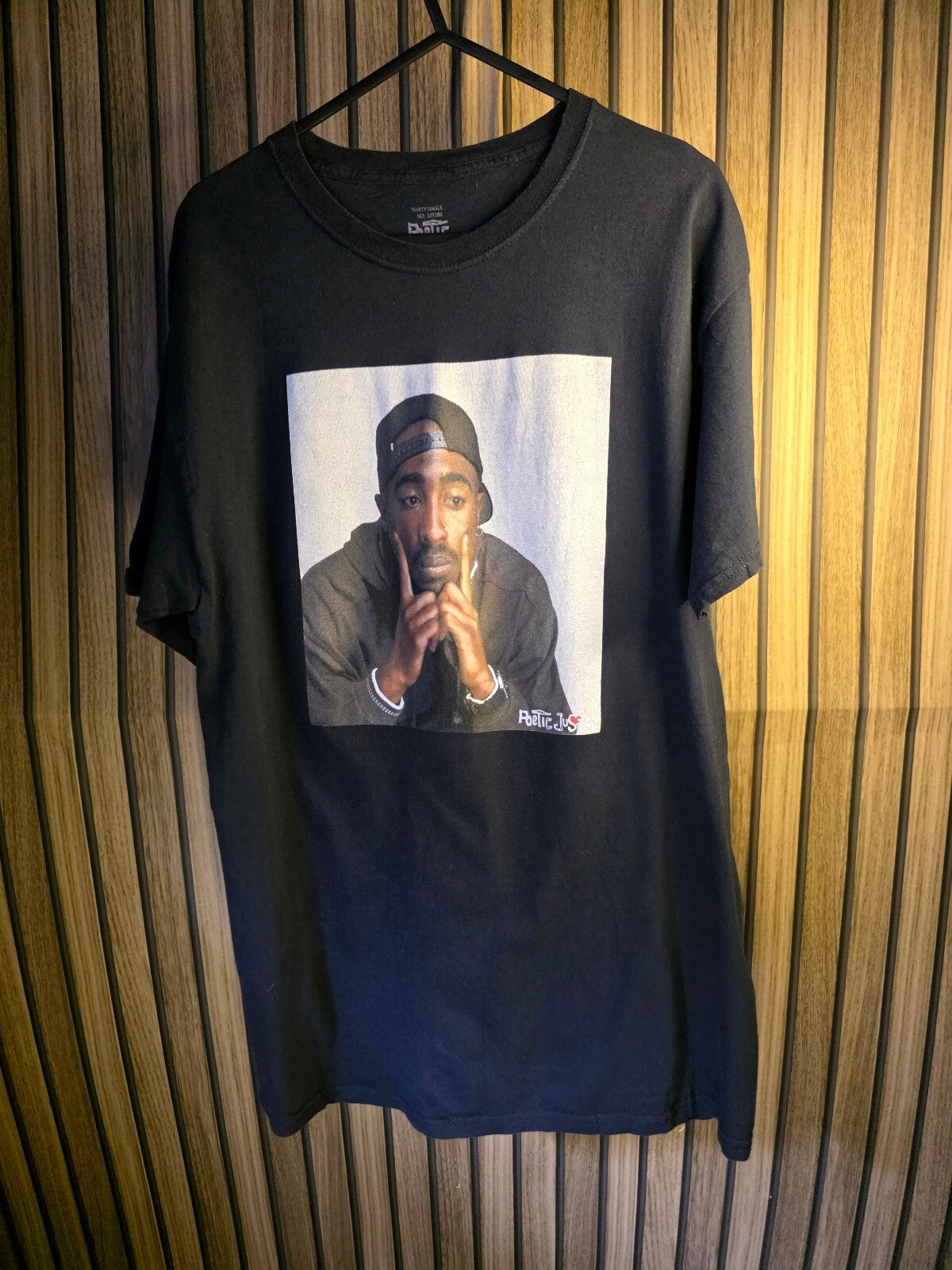 Pacific Justice Tupac Shakur Graphic T-Shirt Black Medium