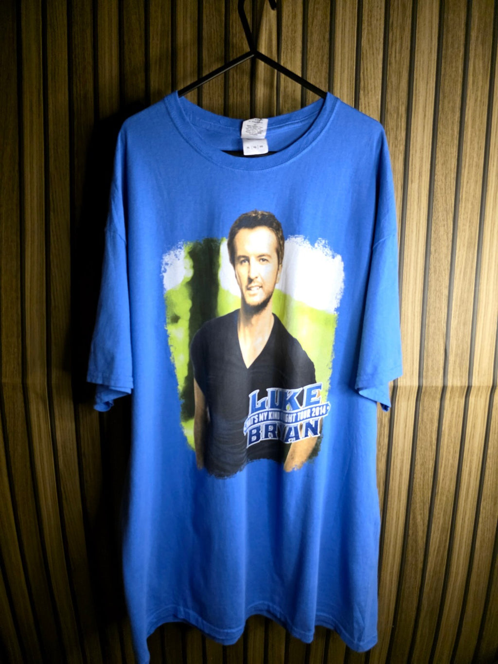 Gildan Luke Bryan That's My Kind of Night Tour 2014 Blue XL T-Shirt