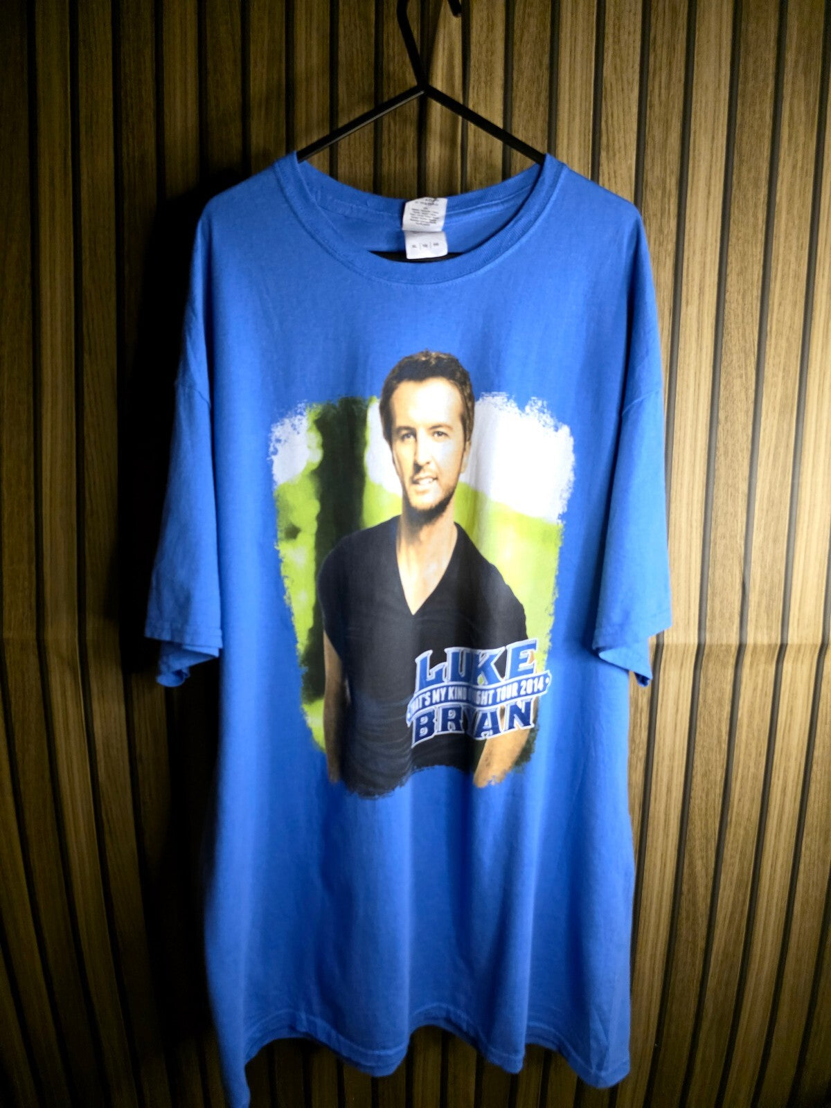 Gildan Luke Bryan That's My Kind of Night Tour 2014 Blue XL T-Shirt