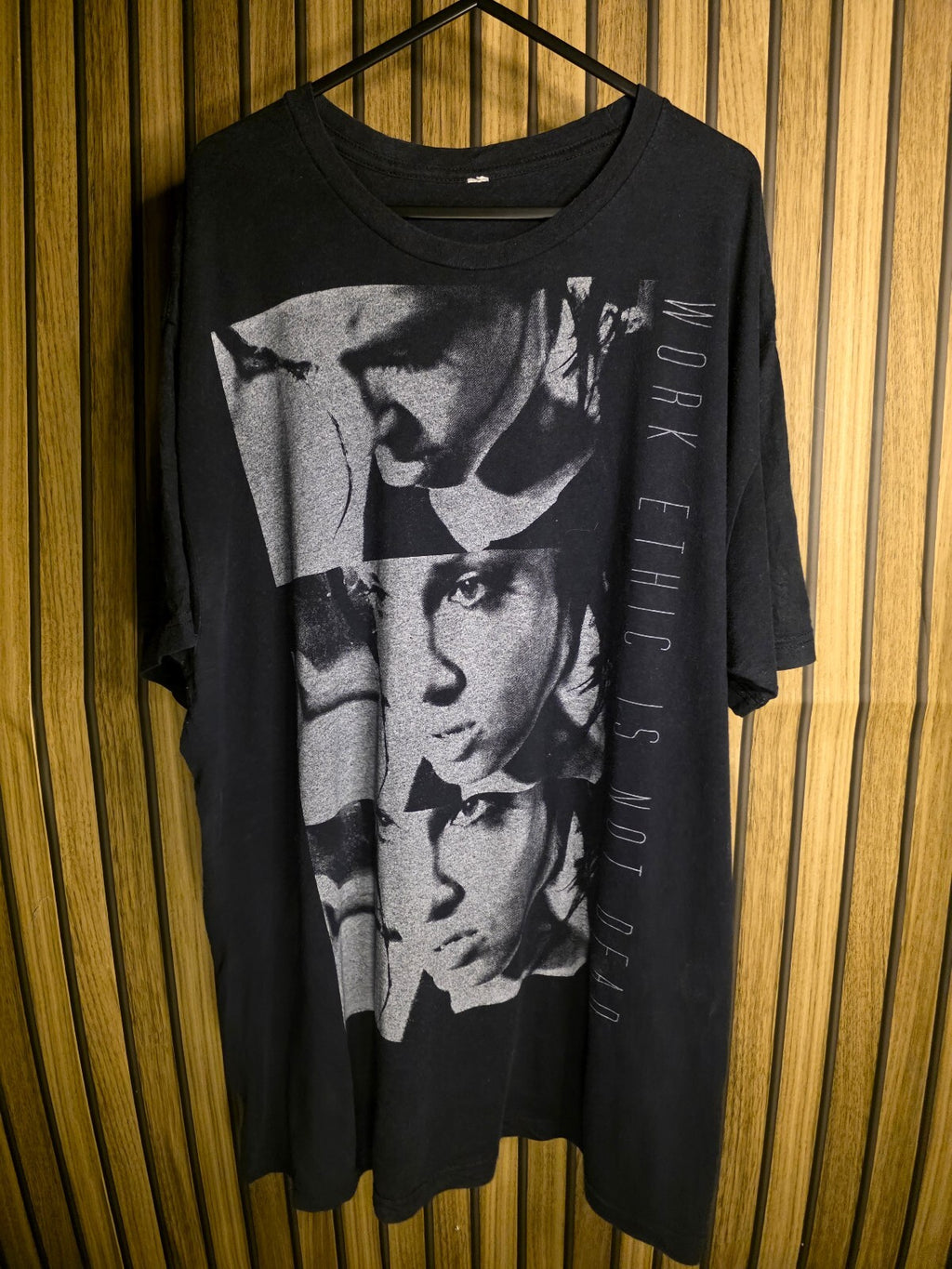 Flag Nor Frail Work Ethic Is Not Dead Graphic T-Shirt Black Oversized XL
