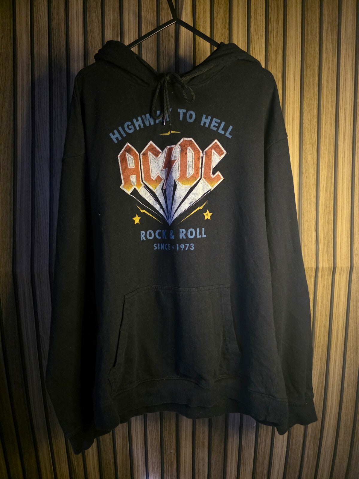 AC/DC Highway to Hell Rock & Roll Black Hoodie XL