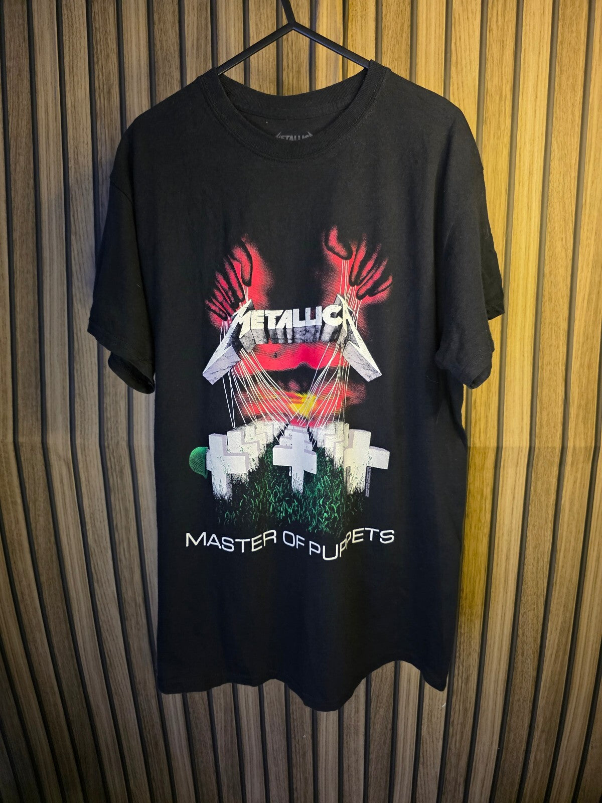 Metallica Master of Puppets Graphic Black T-Shirt Medium