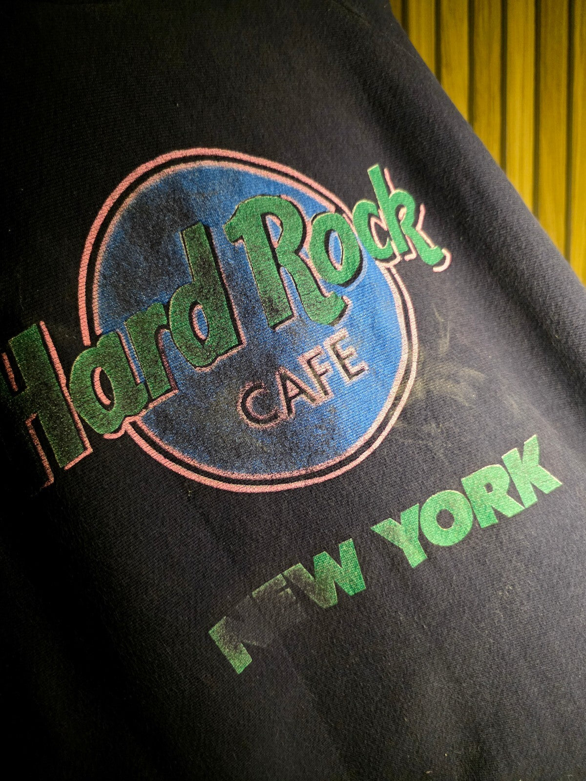 Hard Rock Cafe New York Vintage Sweatshirt Navy Blue Medium