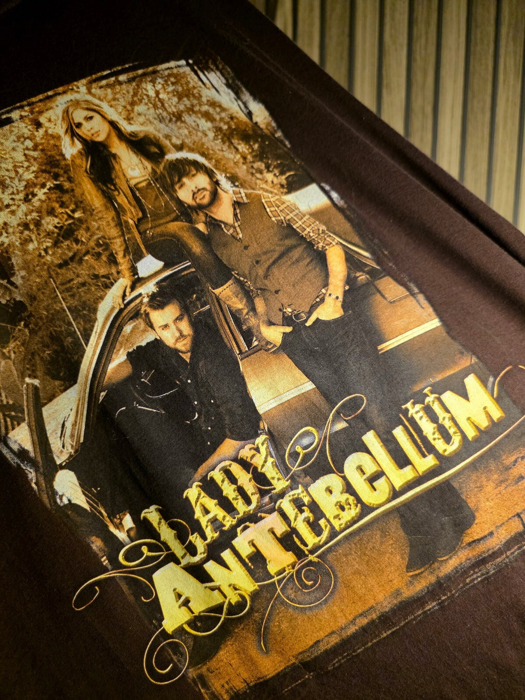 SIGNED Lady Antebellum 2008 Tour Brown T-Shirt