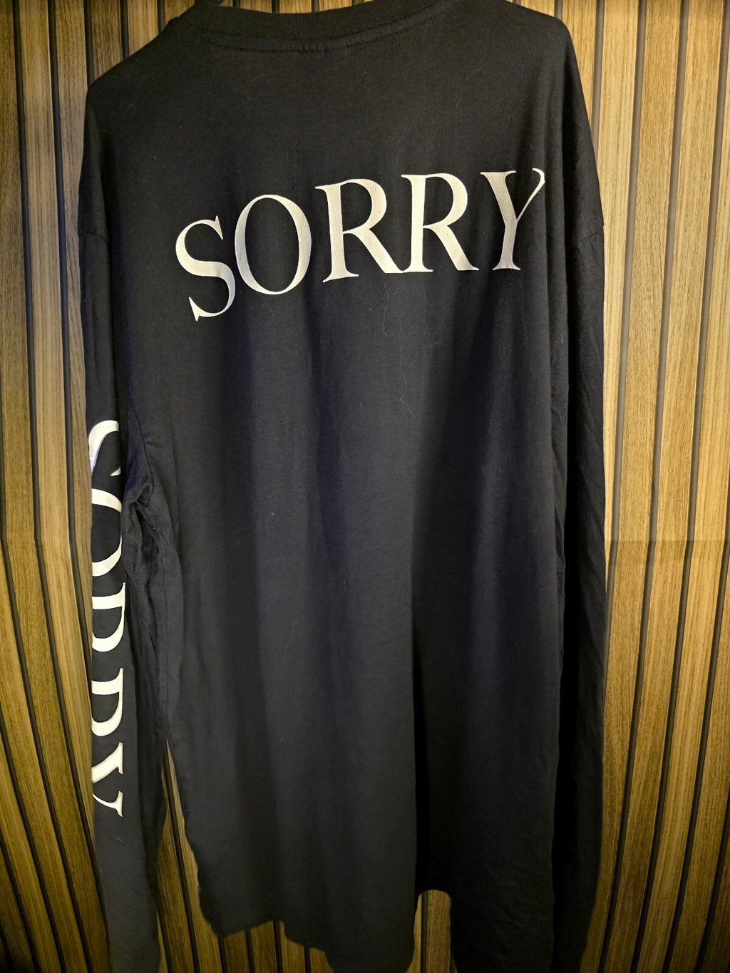 Bieber Sorry Tour Long Sleeve T-Shirt Black Size L