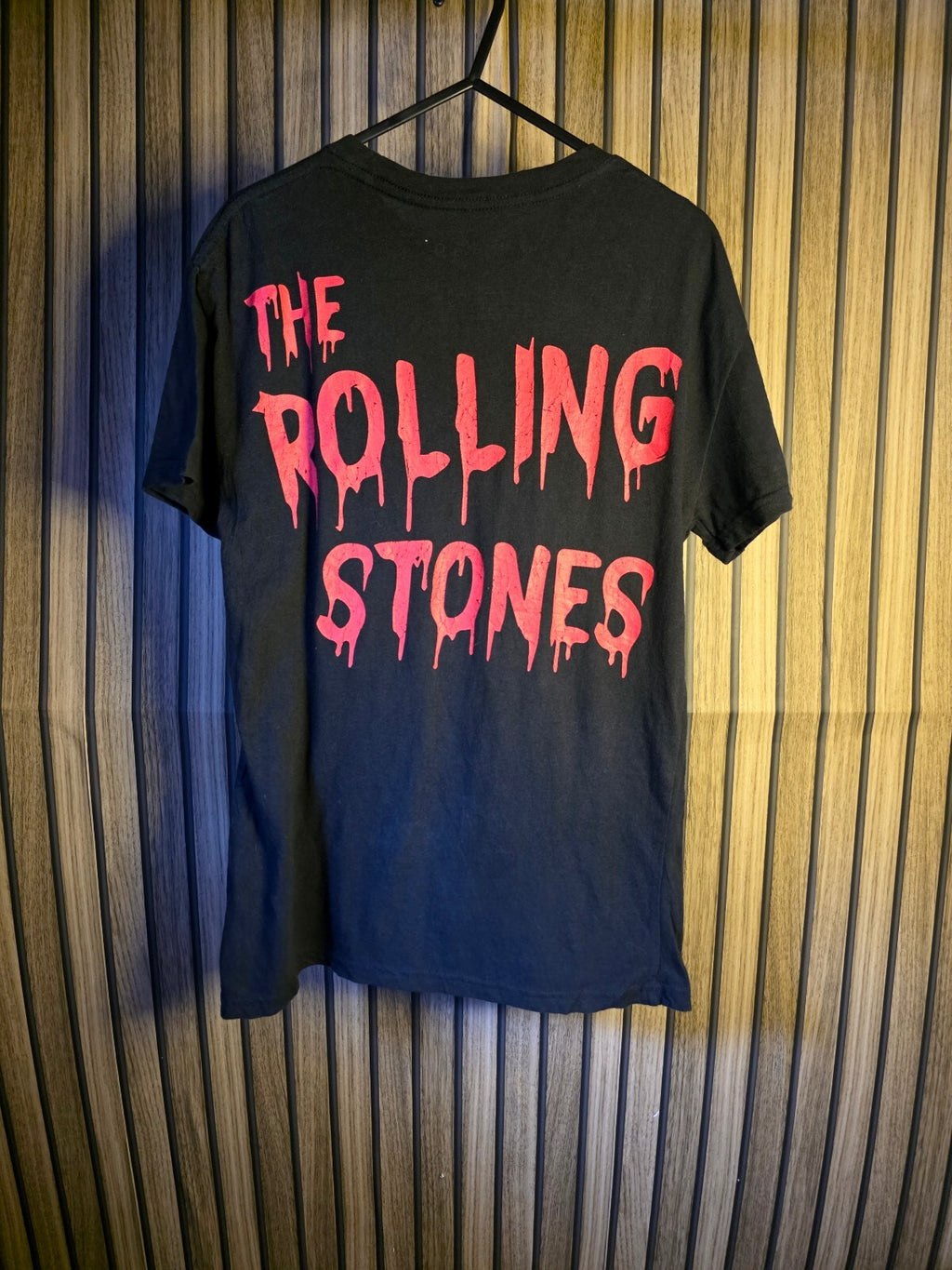The Rolling Stones Black Tongue Logo T-Shirt Red Graphic Small