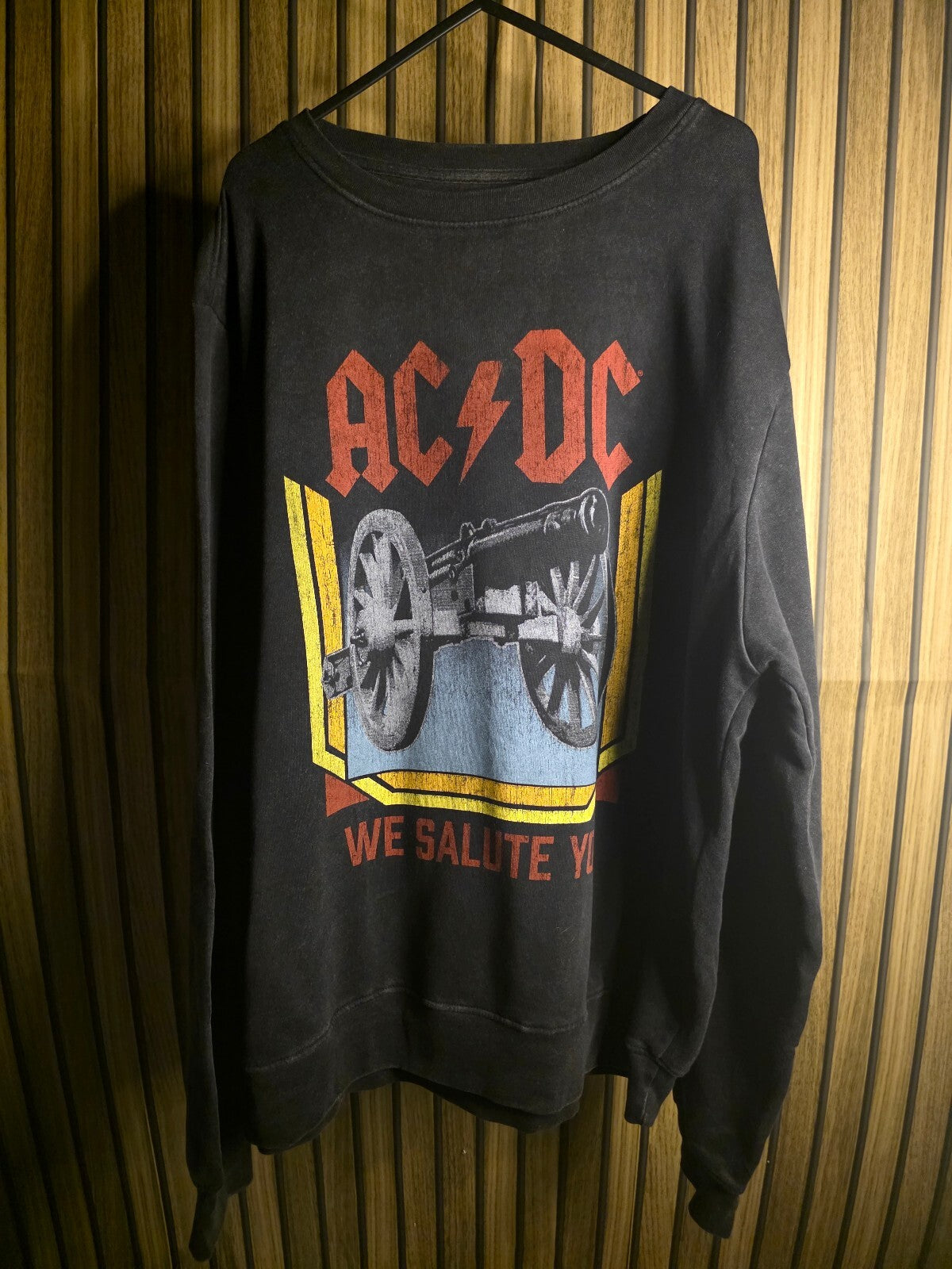 AC/DC We Salute You Graphic Sweatshirt Black Large