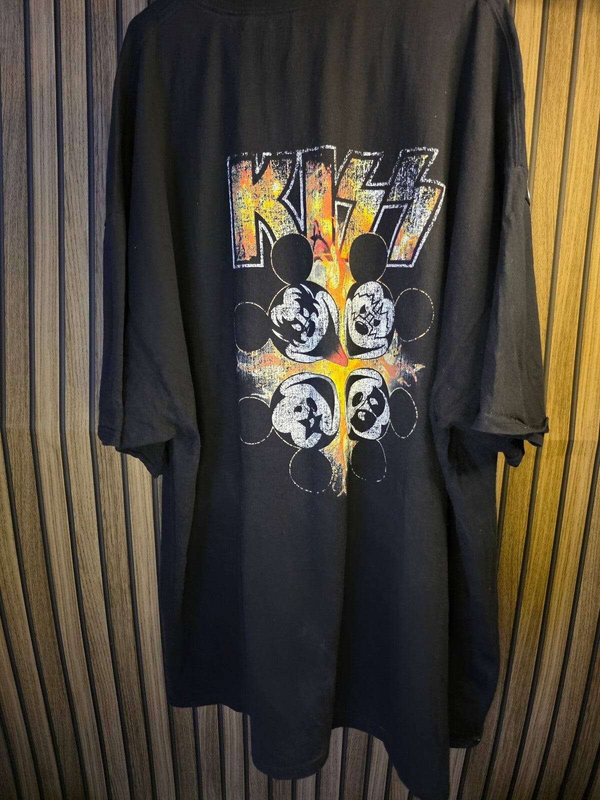 Hanes KISS Mickey Mouse Graphic Black T-Shirt 3XL