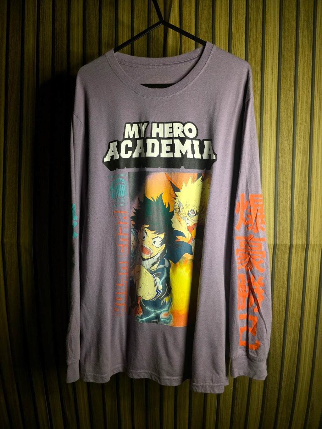 My Hero Academia Long Sleeve T-Shirt Anime Graphic Purple Medium