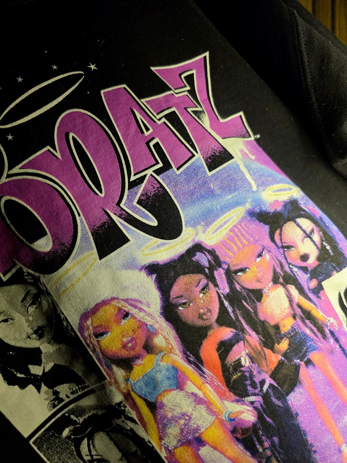 Bratz Black Graphic Sweatshirt Butterflies Print Size M