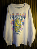 Def Leppard Animal Sweatshirt 1987 Tour Graphic White Large