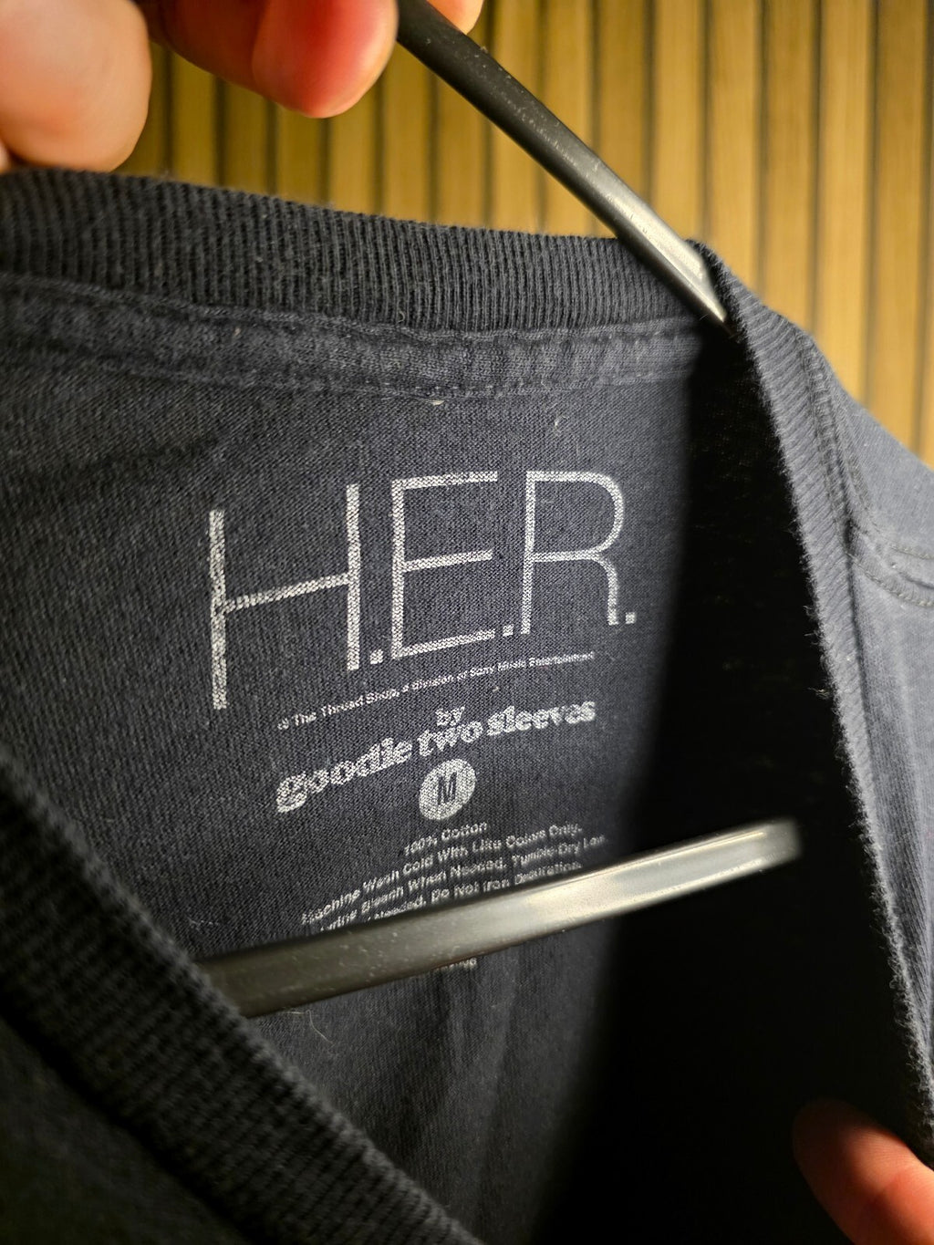 H.E.R. Graphic T-Shirt Black Medium Cotton