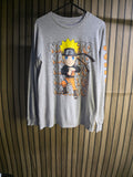 Naruto Shippuden Graphic Long Sleeve T-Shirt Grey Size L (14/16)
