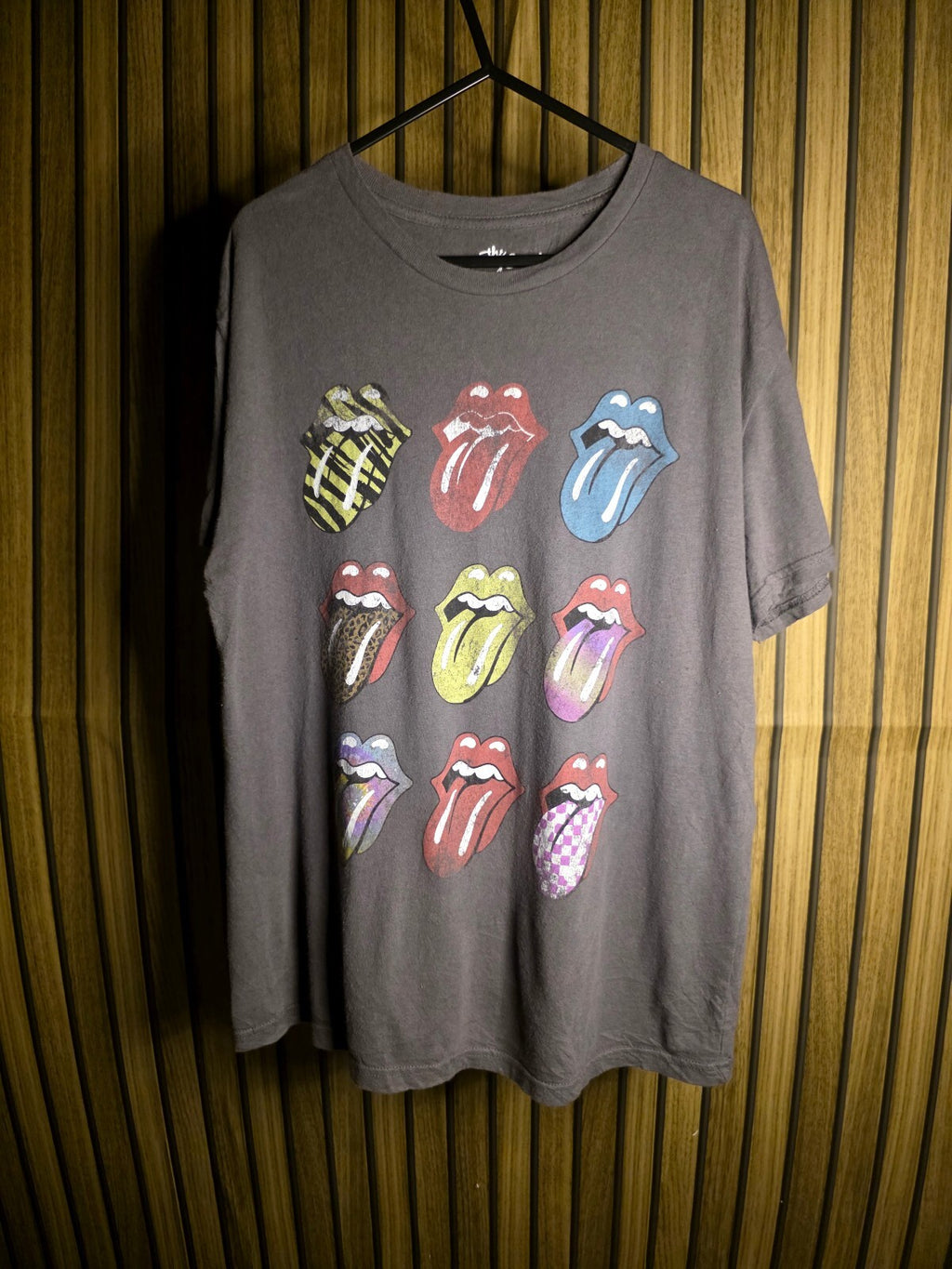 The Rolling Stones T-Shirt Multi Tongue Graphic Black Medium