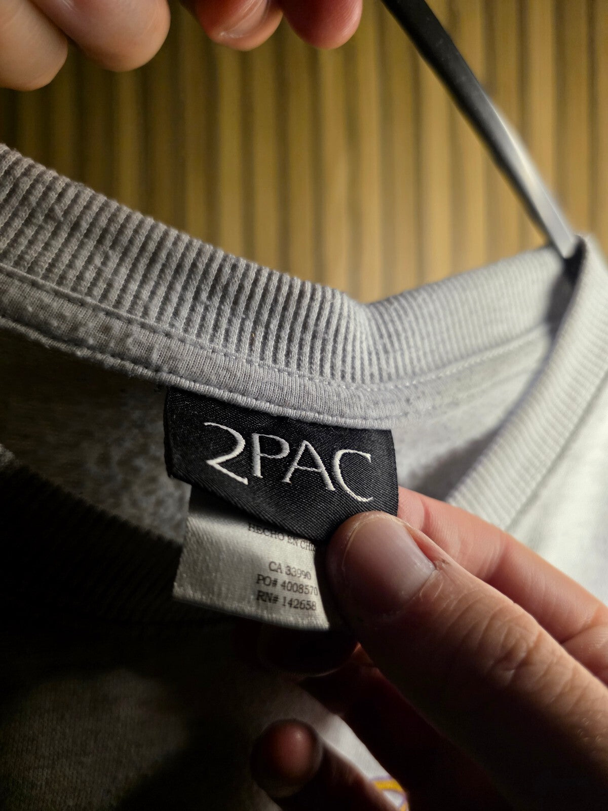 2PAC Tupac Shakur Me Against The World Sweatshirt Grey Small