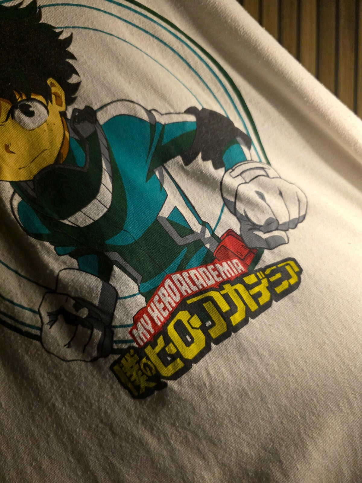 My Hero Academia Izuku Midoriya Graphic T-Shirt Cream 3XL