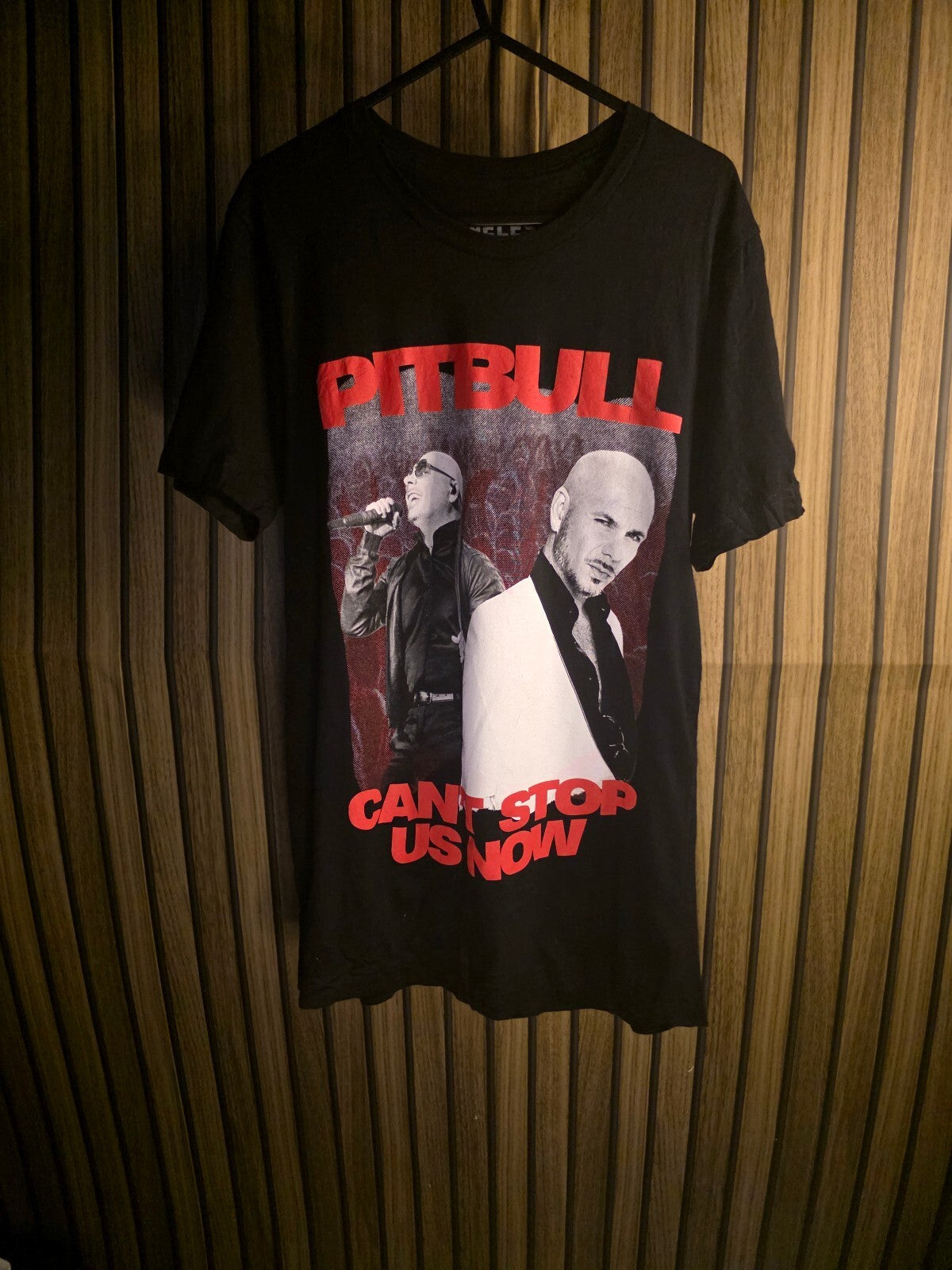 Timeless Miami Pitbull Can't Stop Us Now Tour T-Shirt Black Size S