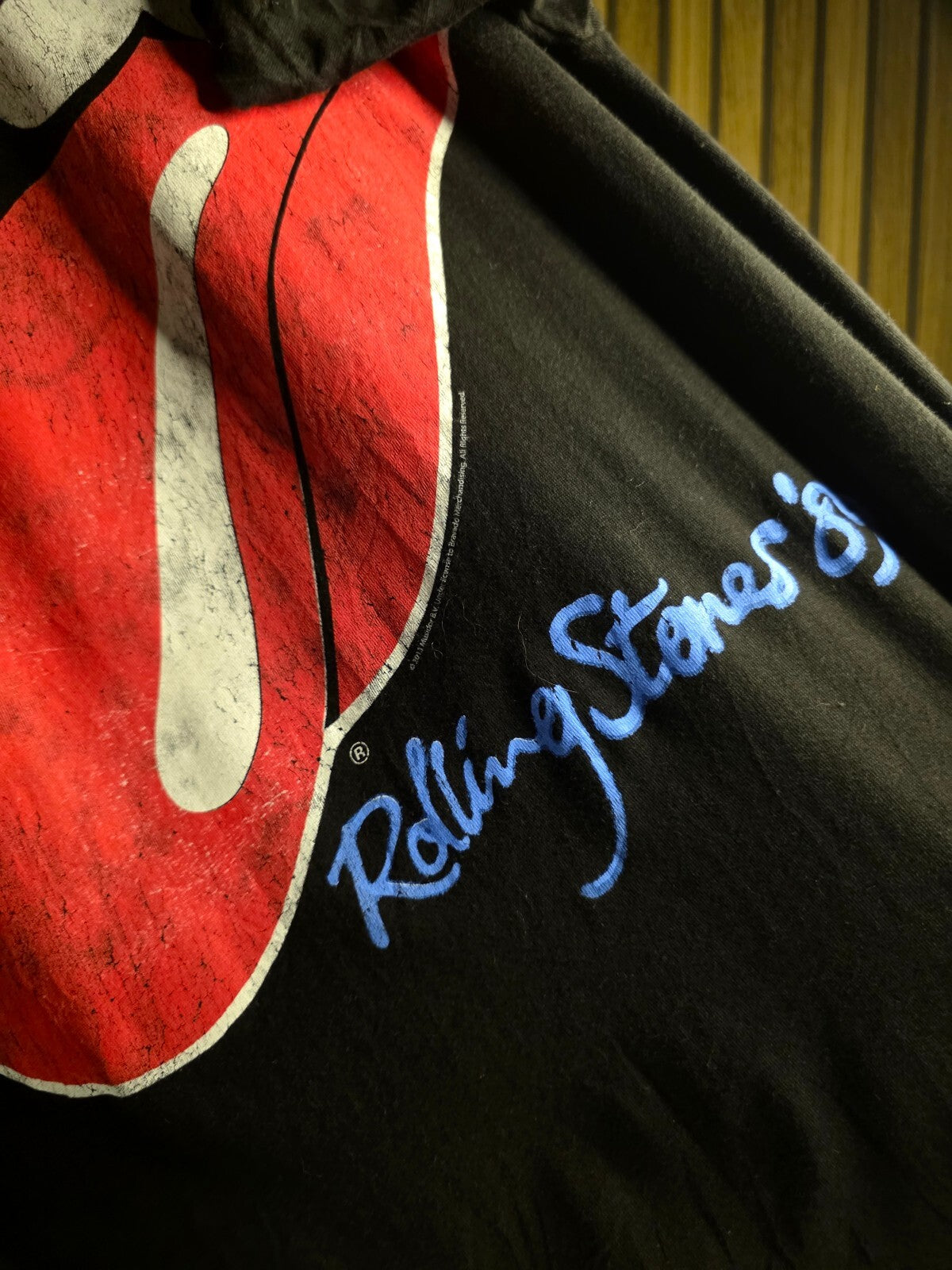 The Rolling Stones Black Tongue Logo T-Shirt Size L