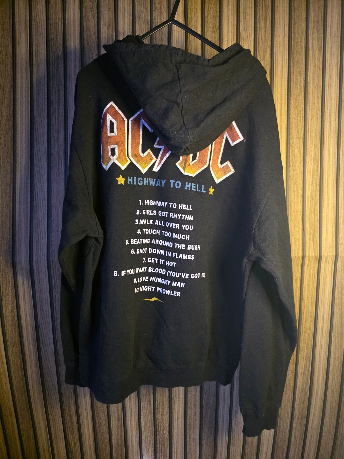 AC/DC Highway to Hell Rock & Roll Black Hoodie XL
