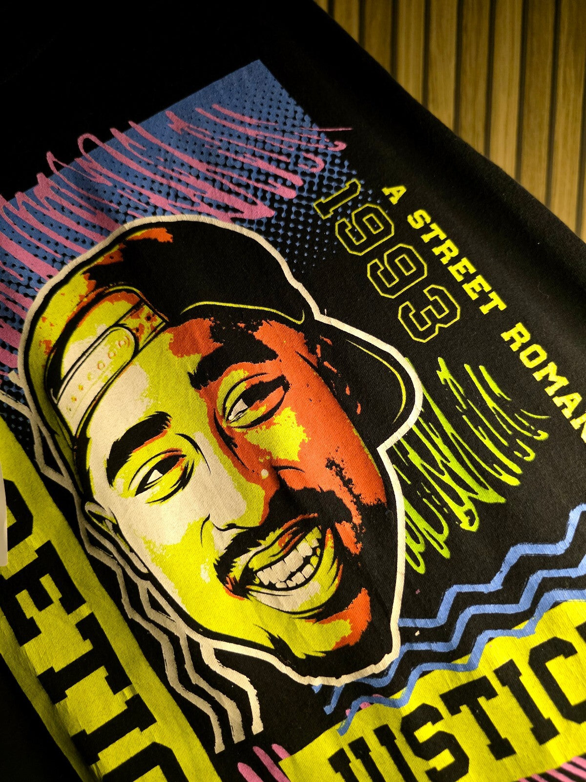Poetic Justice Tupac Graphic T-Shirt Black Size S