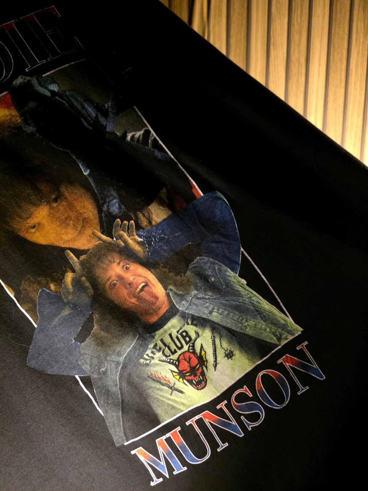 Netflix Stranger Things Eddie Munson Graphic T-Shirt Black Large