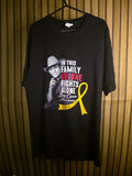 Yazbek Men's Black Bone Cancer Awareness Graphic T-Shirt Size G