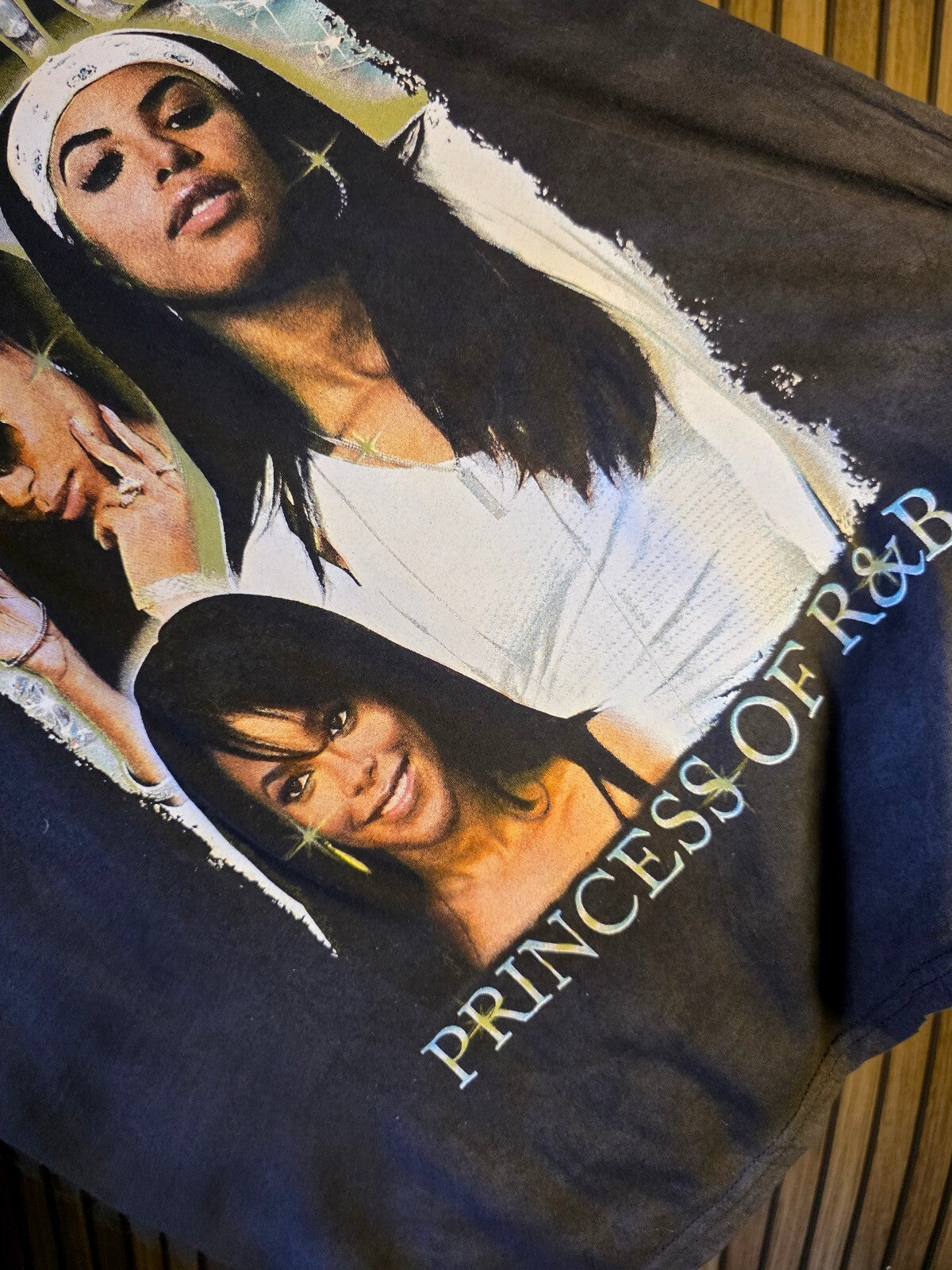 Aaliyah Princess of R&B Black Graphic T-Shirt Medium