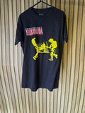 Nirvana Band T-Shirt Yellow Graphic Black Medium