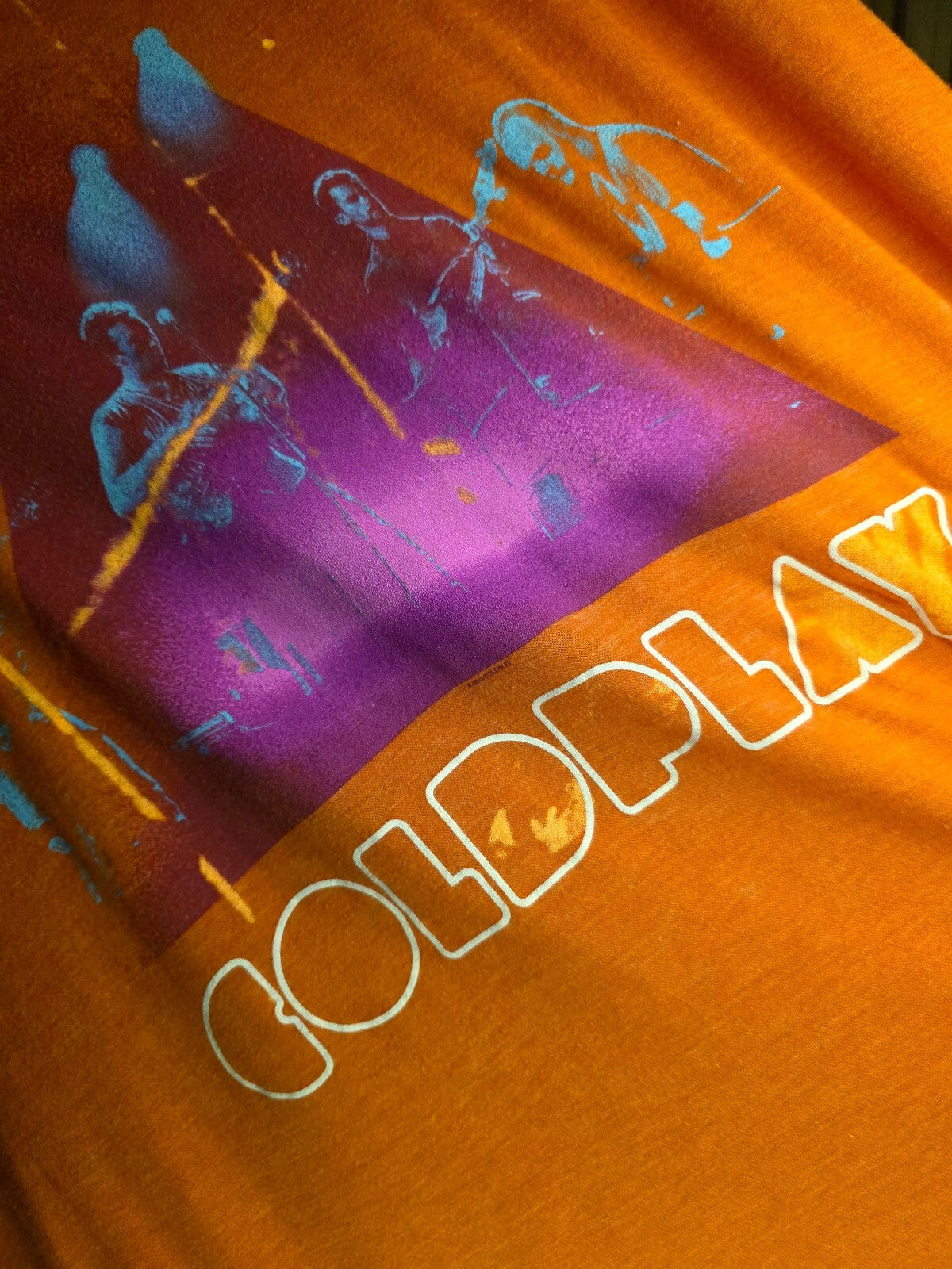 Coldplay Orange Band Graphic T-shirt Size Regular 2XL