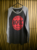 AC/DC Long Sleeve Raglan T-shirt Sydney AU Black Grey Large