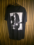 HER Black Graphic T-Shirt with Guitar Print Unisex Size M