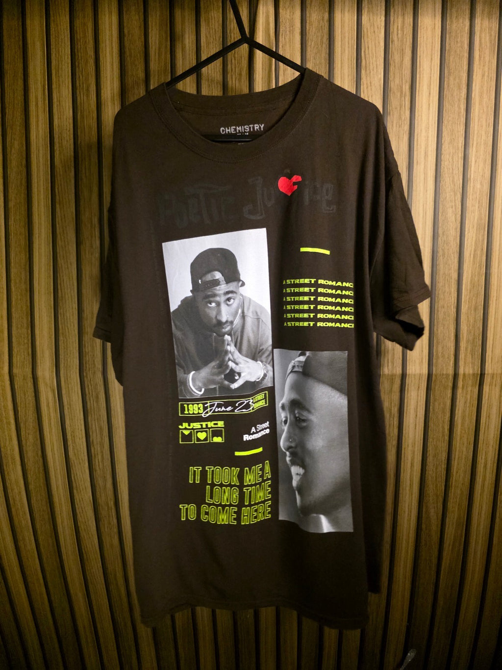 Chemistry Tupac Shakur Graphic T-shirt Brown Medium