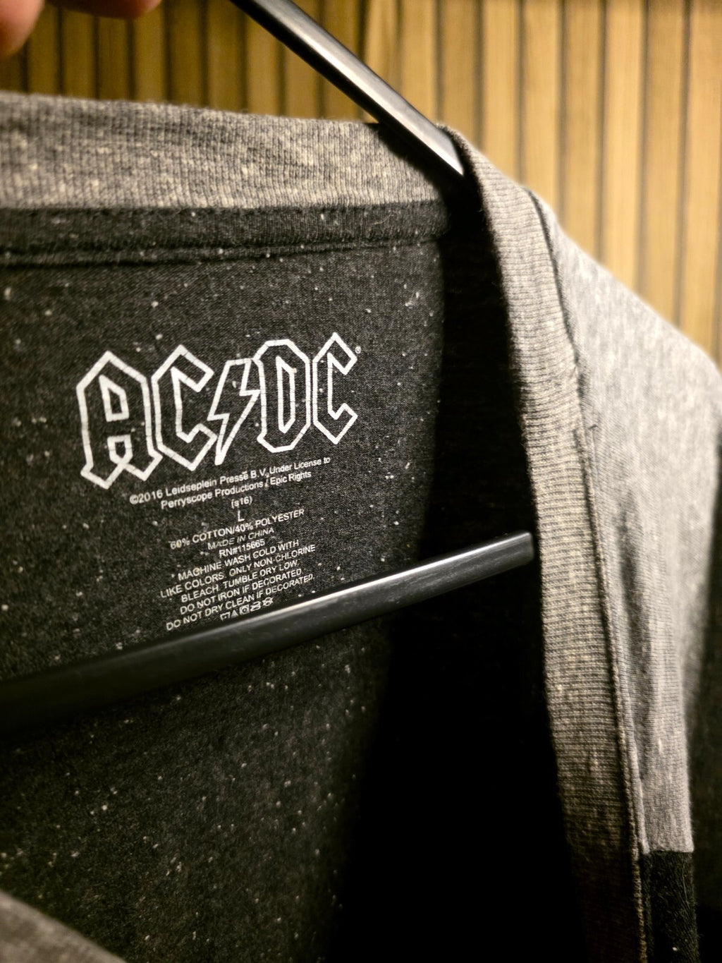 AC/DC Long Sleeve Raglan T-shirt Sydney AU Black Grey Large