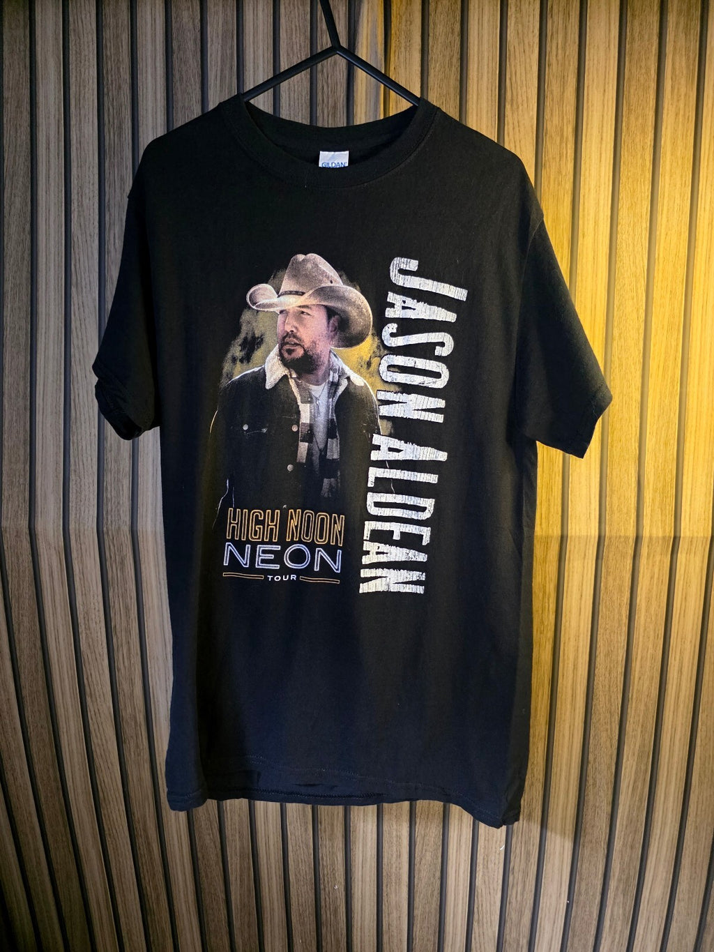 Gildan Jason Aldean High Noon Neon Tour Black T-Shirt Small