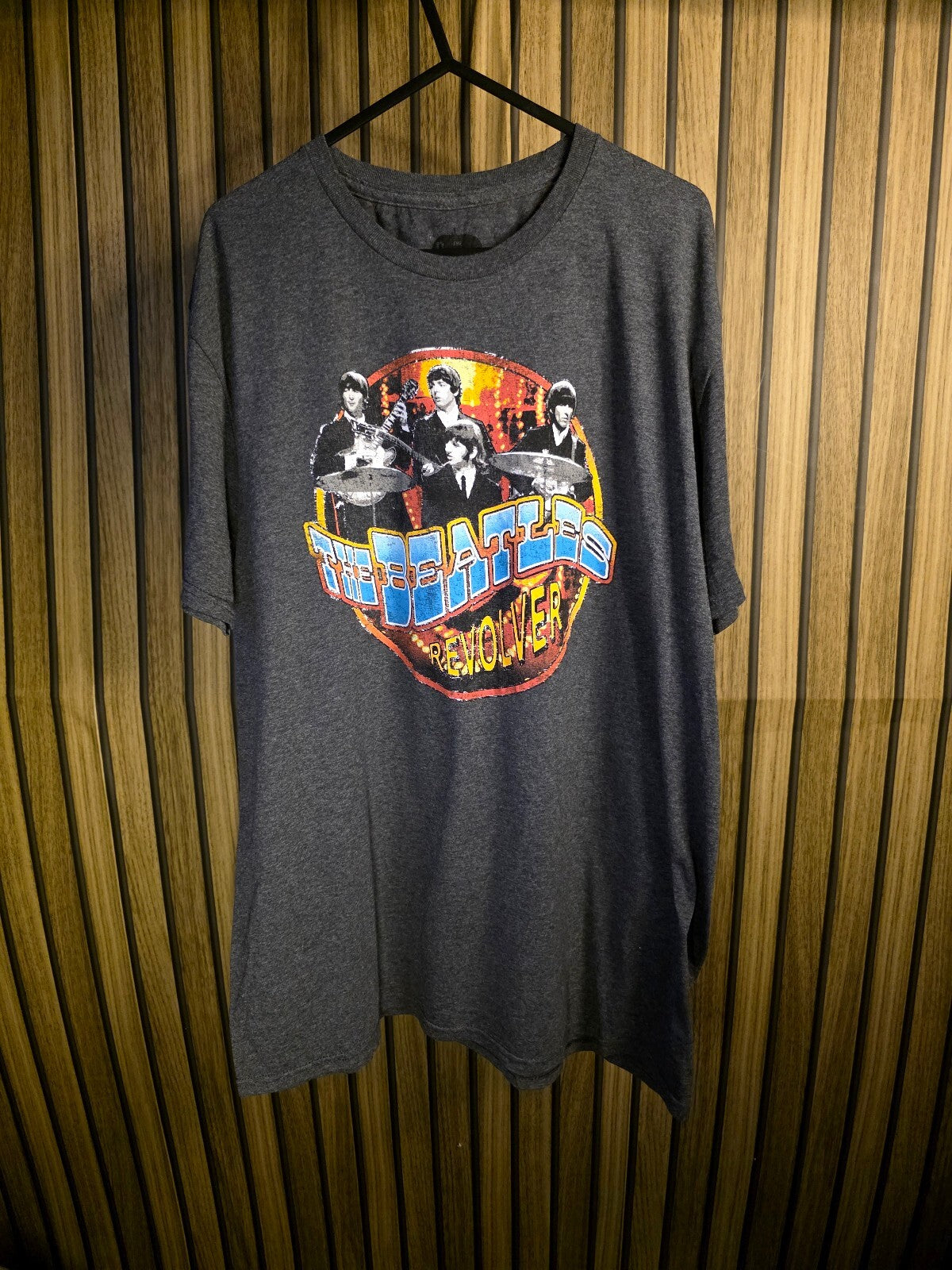 The Beatles Revolver Graphic T-Shirt Charcoal Grey Large