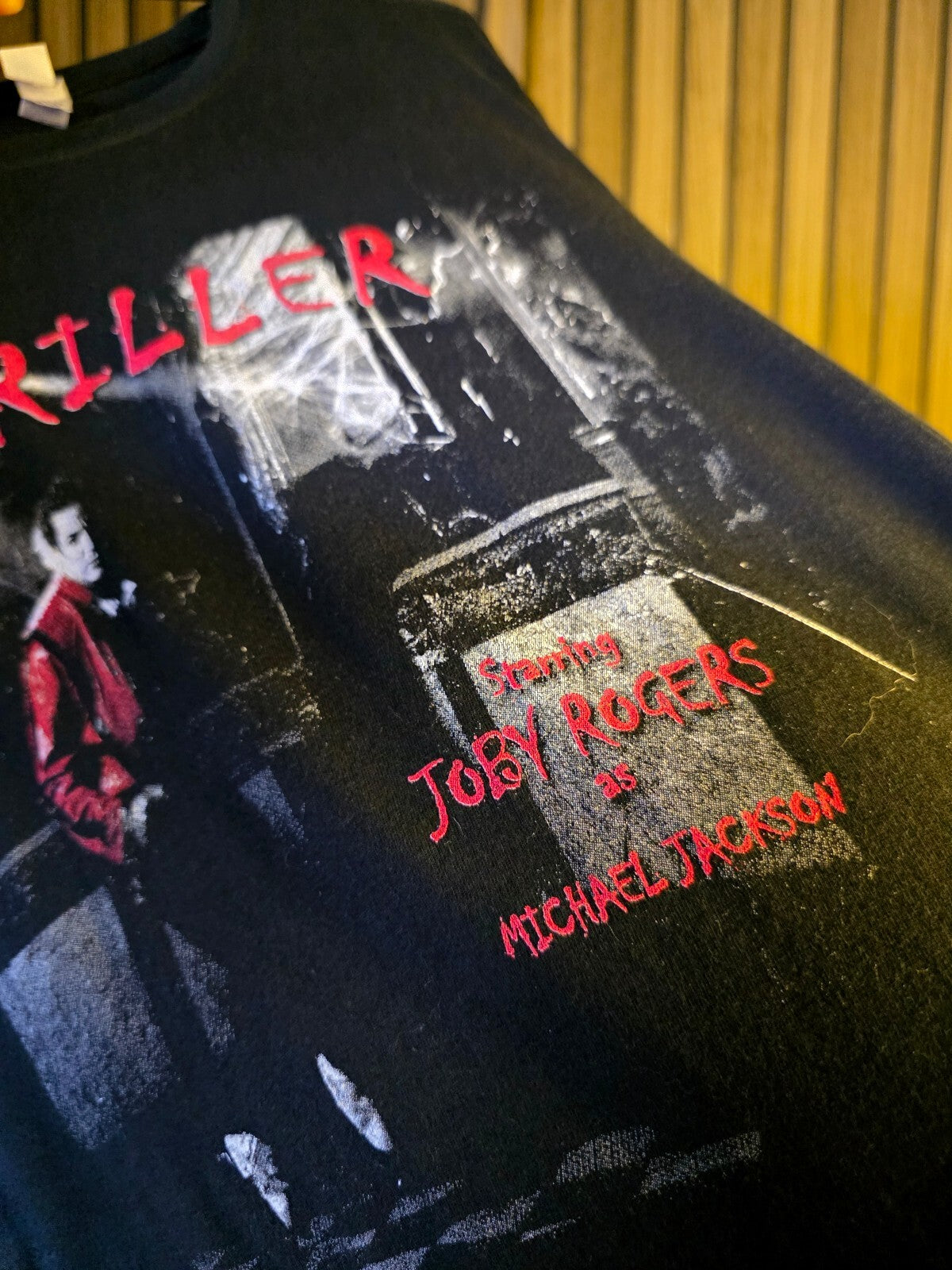 Lee Thriller Michael Jackson Graphic Long Sleeve T-Shirt Black Medium