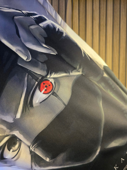 Anime Graphic Kakashi T-Shirt Black White XL