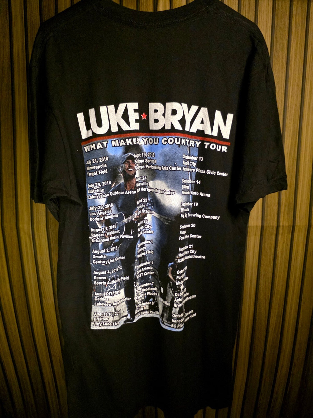 Luke Bryan What Makes You Country Tour Graphic T-Shirt Black Medium