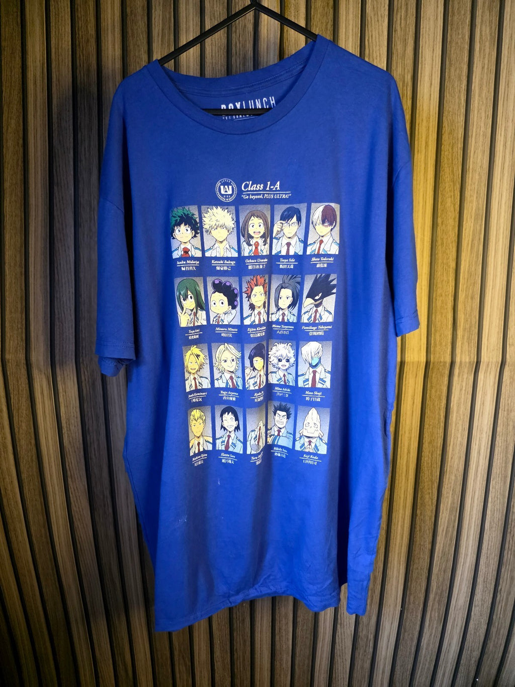 BoxLunch My Hero Academia Class 1-A Character Grid Blue T-Shirt X-Large