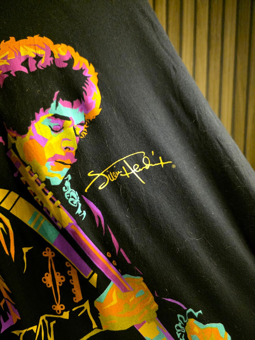 Authentic Hendrix Black Graphic Jimi Hendrix T-Shirt Size M
