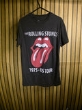 The Rolling Stones 1975 US Tour Graphic T-Shirt Black XS