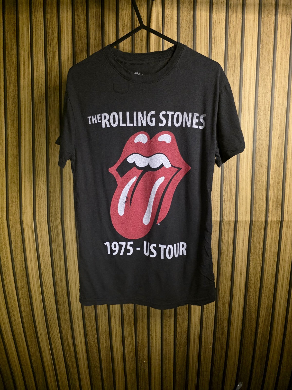 The Rolling Stones 1975 US Tour Graphic T-Shirt Black XS