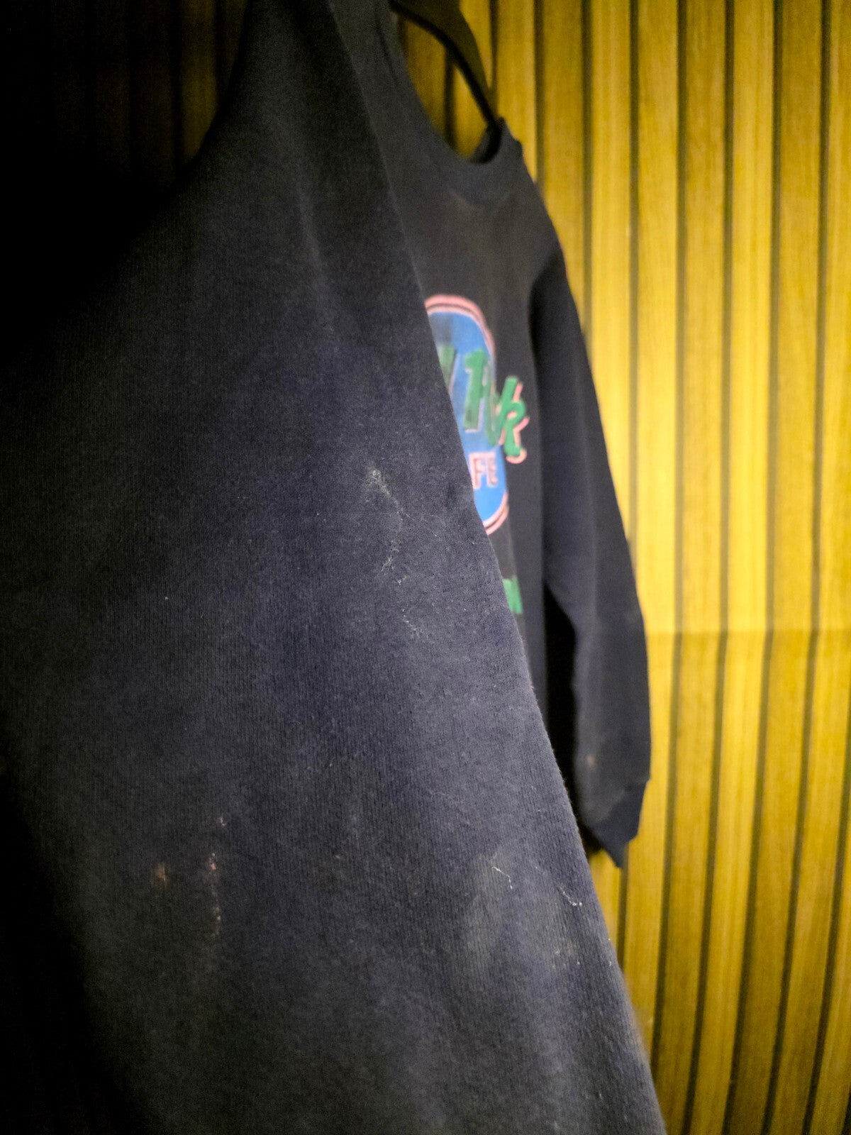 Hard Rock Cafe New York Vintage Sweatshirt Navy Blue Medium