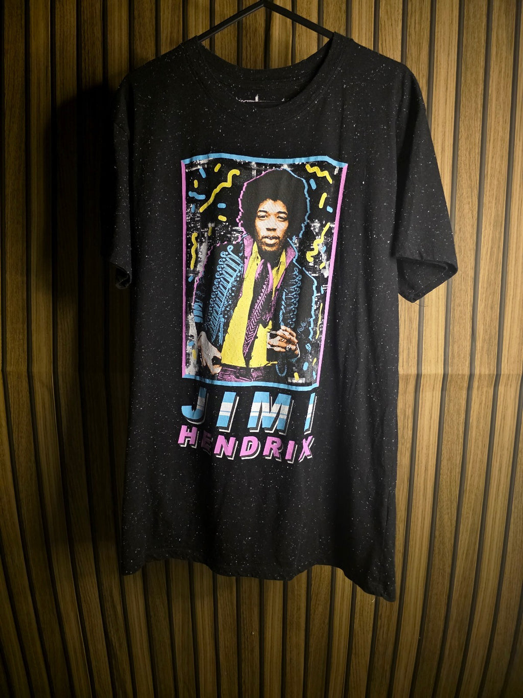 Rockin Artwork Jimi Hendrix Graphic T-Shirt Black Size S