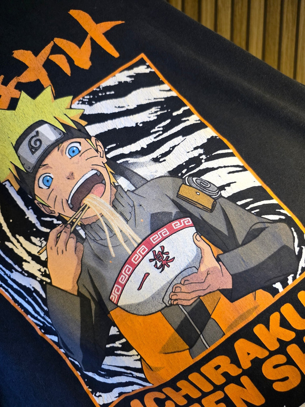Naruto Shippuden Ichiraku Ramen Shop Graphic T-Shirt Black Large