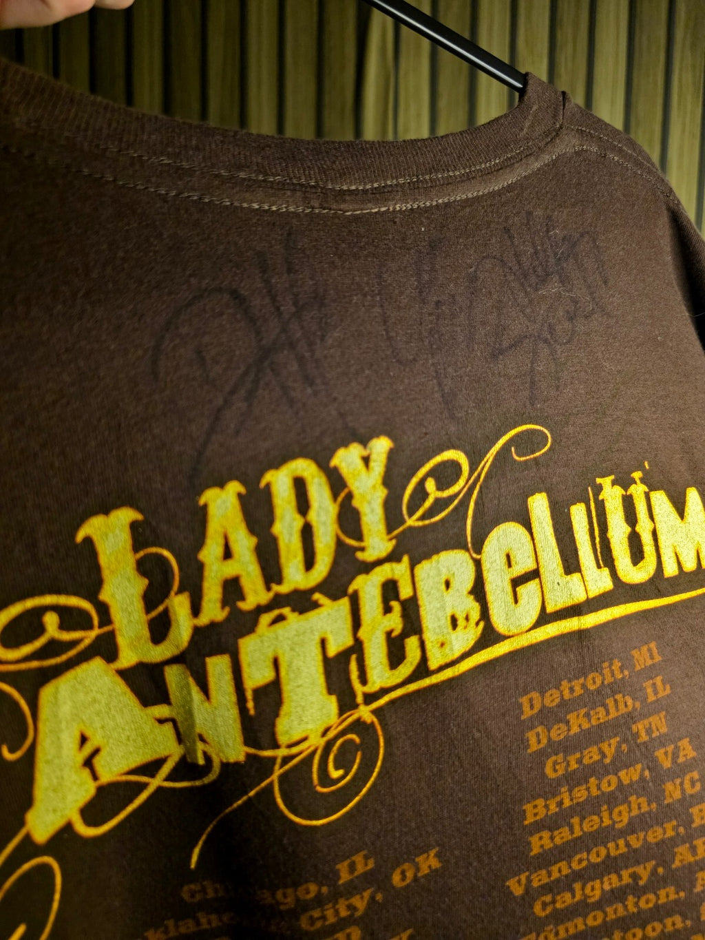 SIGNED Lady Antebellum 2008 Tour Brown T-Shirt