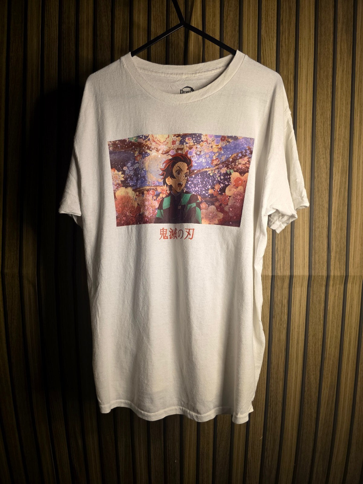 Demon Slayer Anime Graphic T-Shirt Tan Size Regular S