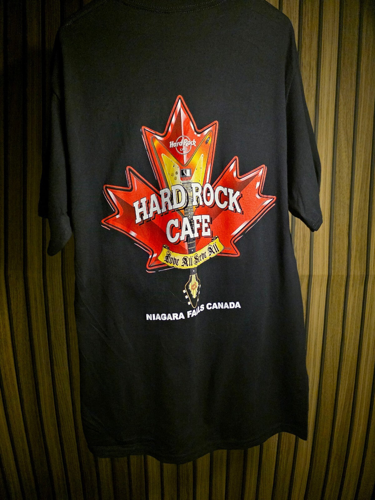 Hard Rock Cafe Niagara Falls Canada Black Graphic T-Shirt Size M